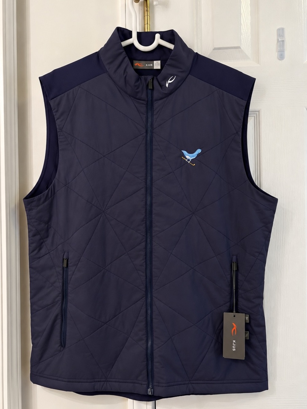 KJUS Men Retention Golf Vest Atlanta Blue 2XL NWT